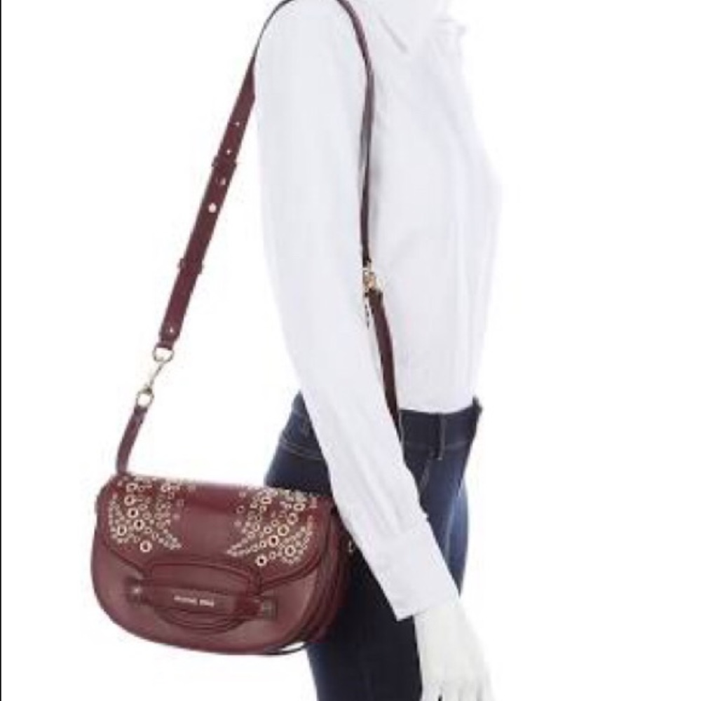 Michael Kors Grommeted Saddle Bag